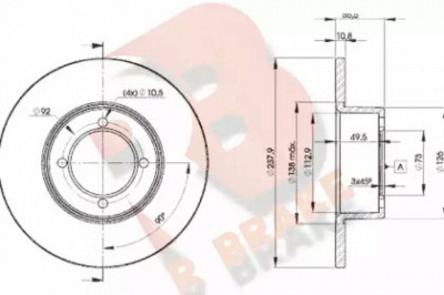 R BRAKE 78rbd27739 -  Тормозной диск